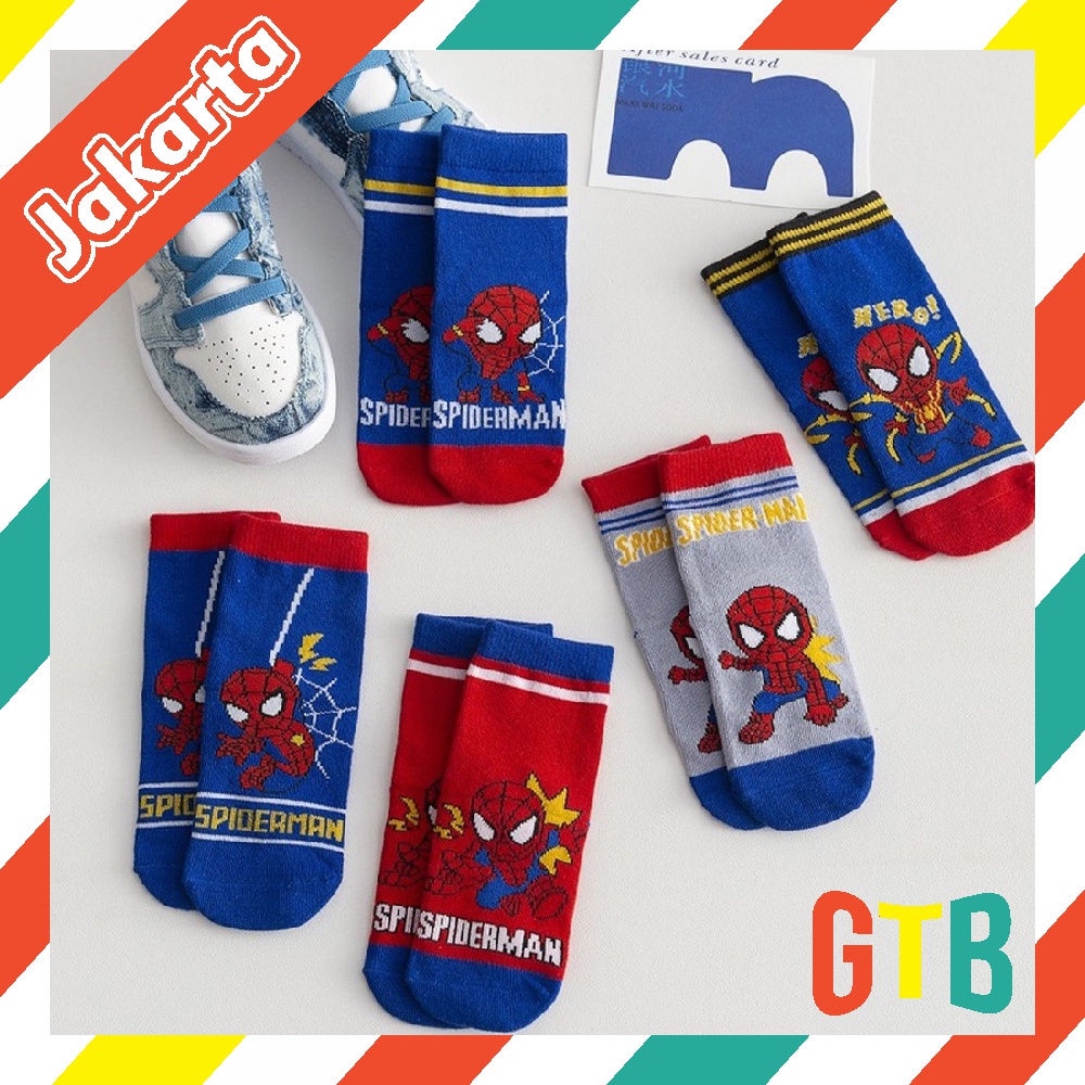 GTB Kaos Kaki Anak Motif Spiderman Kaus Kaki Bayi Lucu KK062