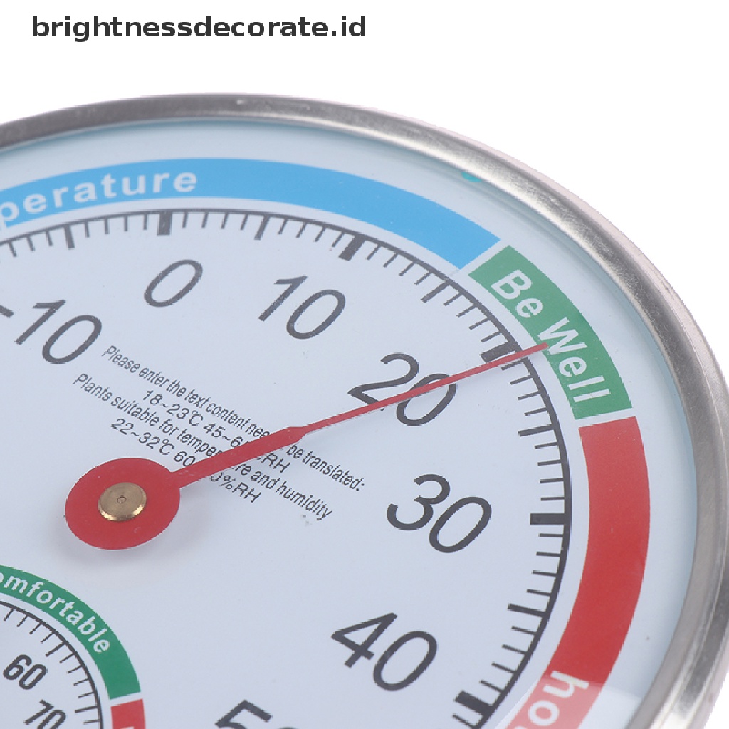 [Birth] Termometer Ana Rumah Tangga Bulat Hygrometer Humidity Monitor Meter Gauge [ID]