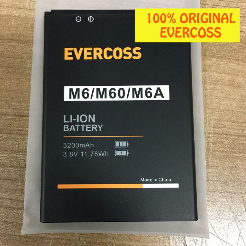 BATERAI EVERCOSS M6 3200MAH 100% ORIGINAL EVERCOSS