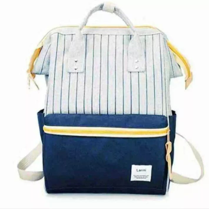 &quot;aurabagss&quot; - Tas Ransel Anello Polos / Salur Kombinasi Tas Ransel Sekolah Kuliah Kerja Laptop Buku LKS Backpack Anello Large 40cm Unisex Terbaru AuraBagss