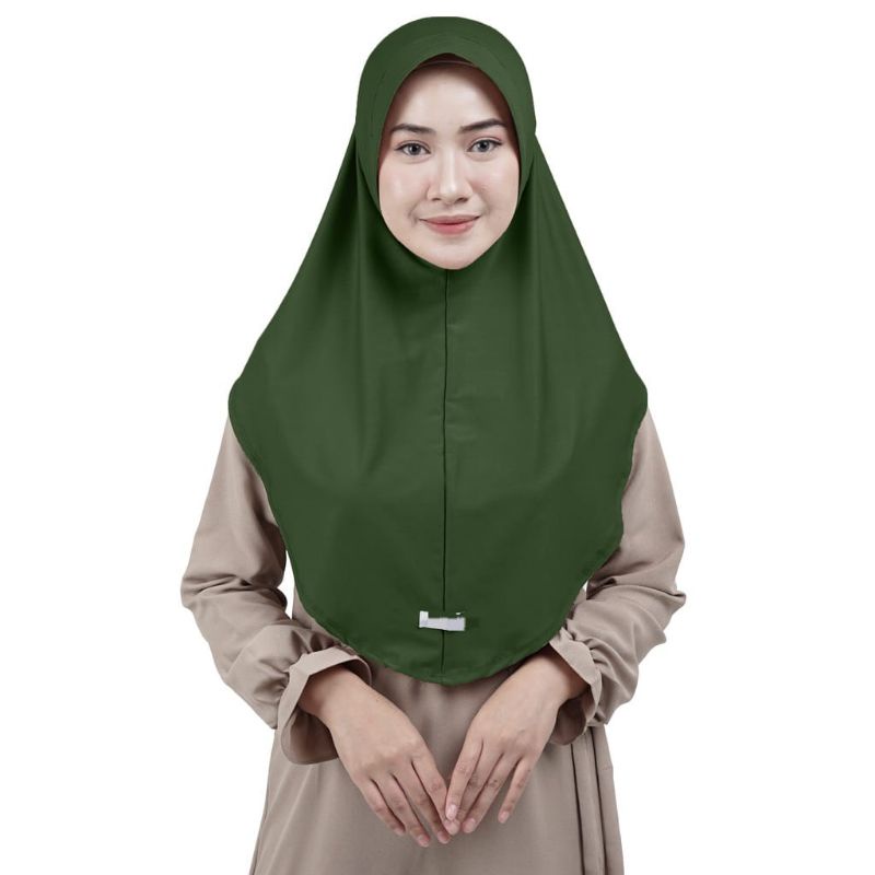 (Qiqi Hijab) HAMIDAH OVAL GRADE A•jilbab instan jersey premium•hijab instan jersey •kerudung pet oval