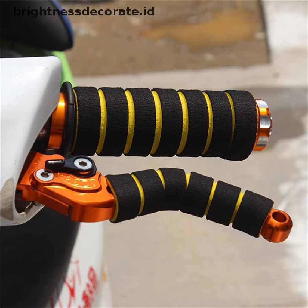 [Birth] 2pasang Grip Stang Sepeda Motor+Tuas Kopling Rem Sarung Spons Lembut [ID]