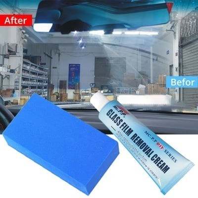 barokahgamis Car Glass Oil Film Remover Car Windshield Glass Film Removal Cream Car