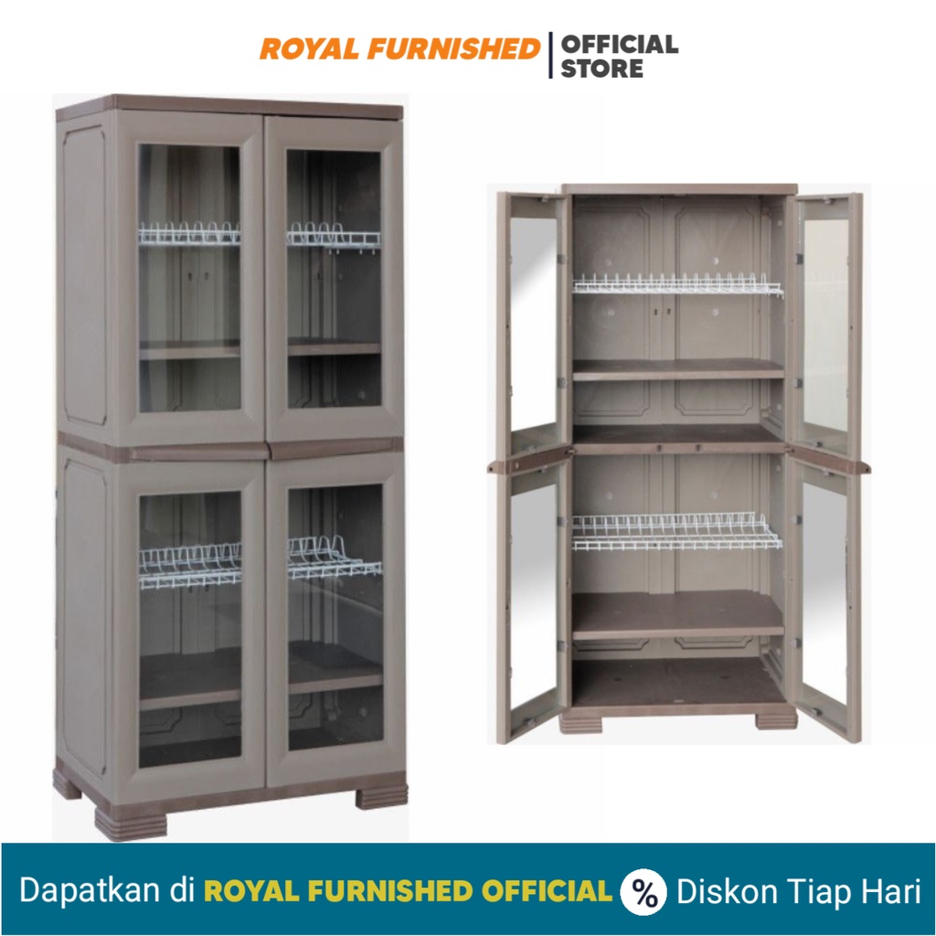 OLYMPLAST LEMARI PIRING PLASTIK 2 PINTU OKL JUMBO - ROYAL FURNISHED