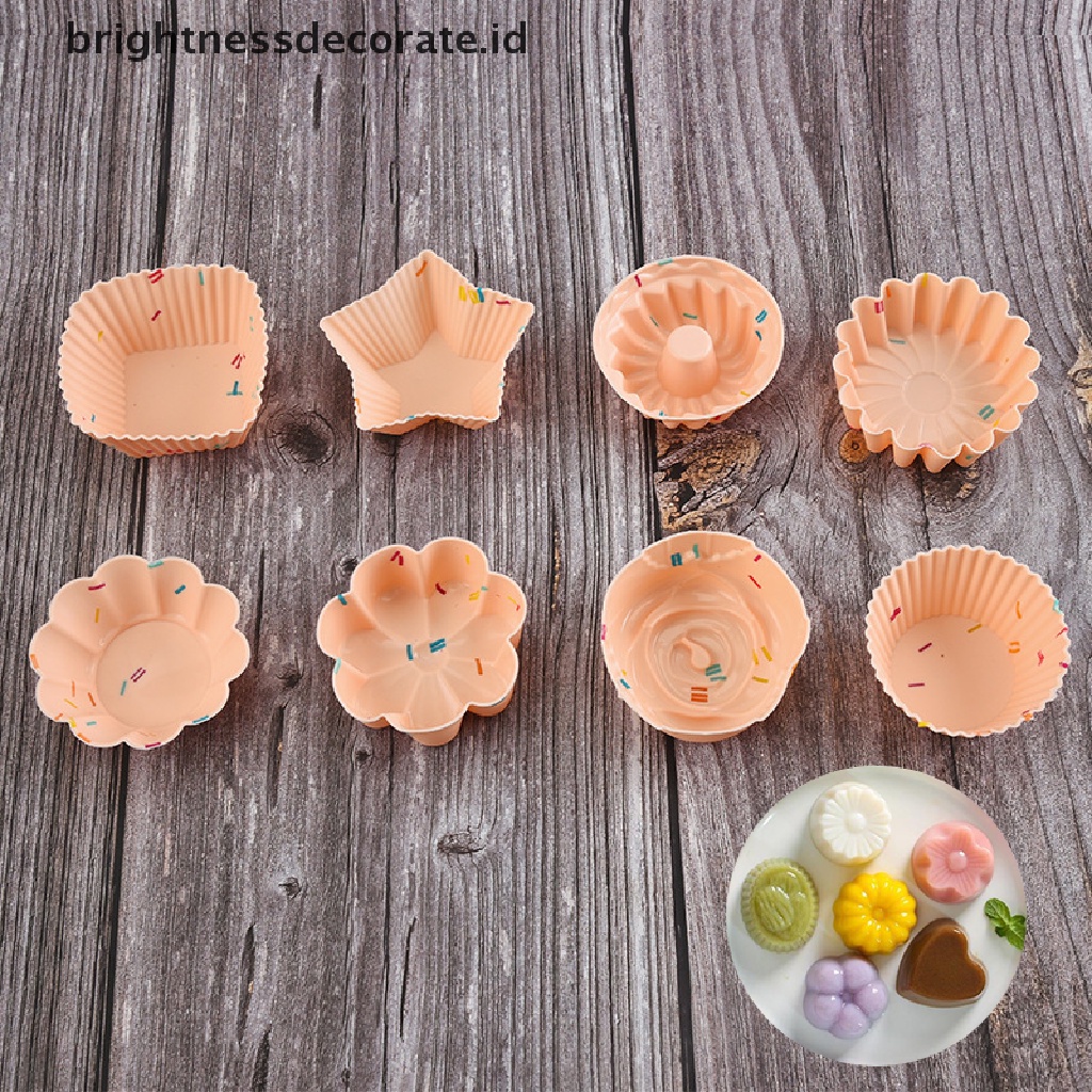 [Birth] 5pcs/set Cetakan Kue Silikon Muffin Cupcake Baking Mold DIY Cake Decorag Tool [ID]