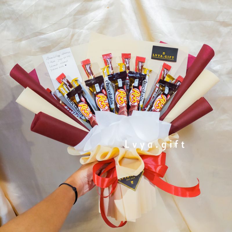 (SNACK 0018) Lvya.gift Buket snack mix ahh fullo chocolatos | Buket snack mix simple | Buket snack wisuda | Buket snack ulang tahun | Buket anniversary | Buket hari guru | Buket hari ibu | hadiah wisuda | kado ulang tahun