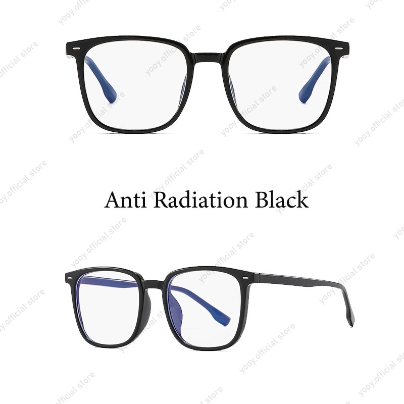 Kacamata Photochromic Anti Radiasi Square Frame Komputer UV400 Wanita Pria