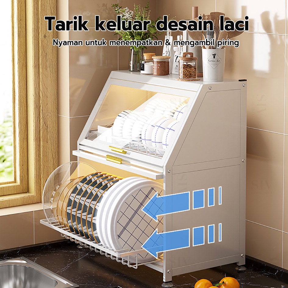 KAGK Rak Piring Rak Cuci Piring Rak Piring Stainless Rak pengeringan Dish Dapur Rack Dish Drainer