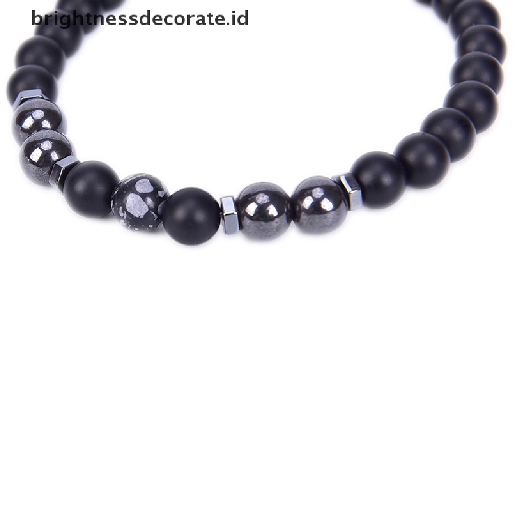 [Birth] Gelang Kaki Magnet Unisex Manik-Manik Batu Hematite Pereda Nyeri Perhiasan Perawatan Kesehatan [ID]