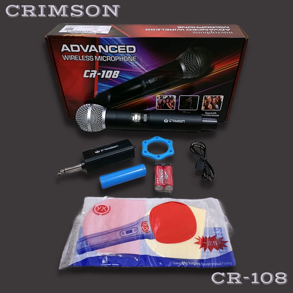 Mic Advanced Wireless Microphone CRIMSON CR108 ORIGINAL Mikrofon Tunggal