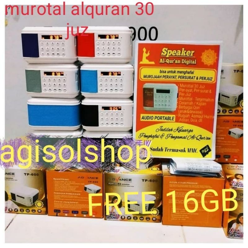 speaker murotal alquran 30 juz hafalan Bluetooth 16gb