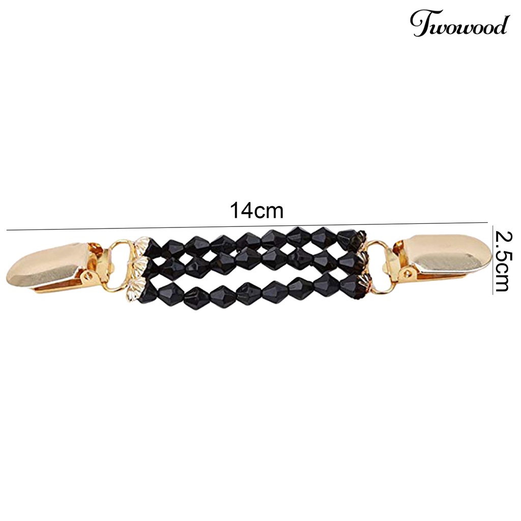 Twowood Collar Clip Klip Kerah Kardigan Bahan Alloy Anti Cacat Mata Untuk Wanita