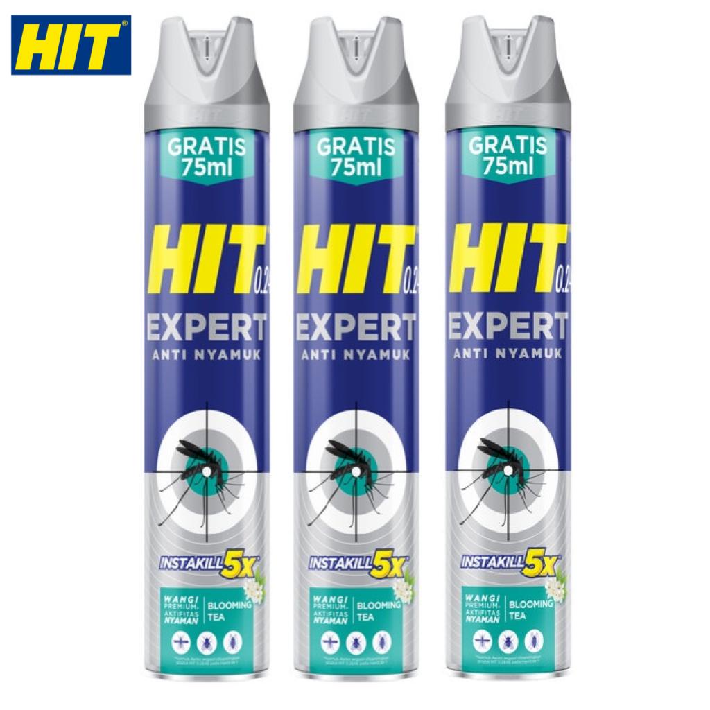 Hit Aerosol Expert Blooming Tea 600ml+75 ML - Obat Nyamuk - Bunuh Nyamuk Penyebab Demam Berdarah (DB
