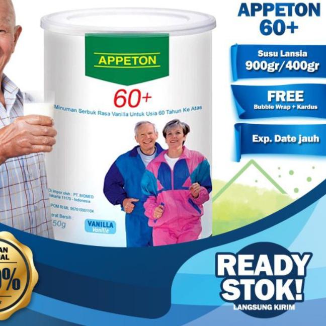 

Limited[HJ]-APPETON 60+ / Susu Lansia / Orang Tua (Vanilla) 400 Gram senior