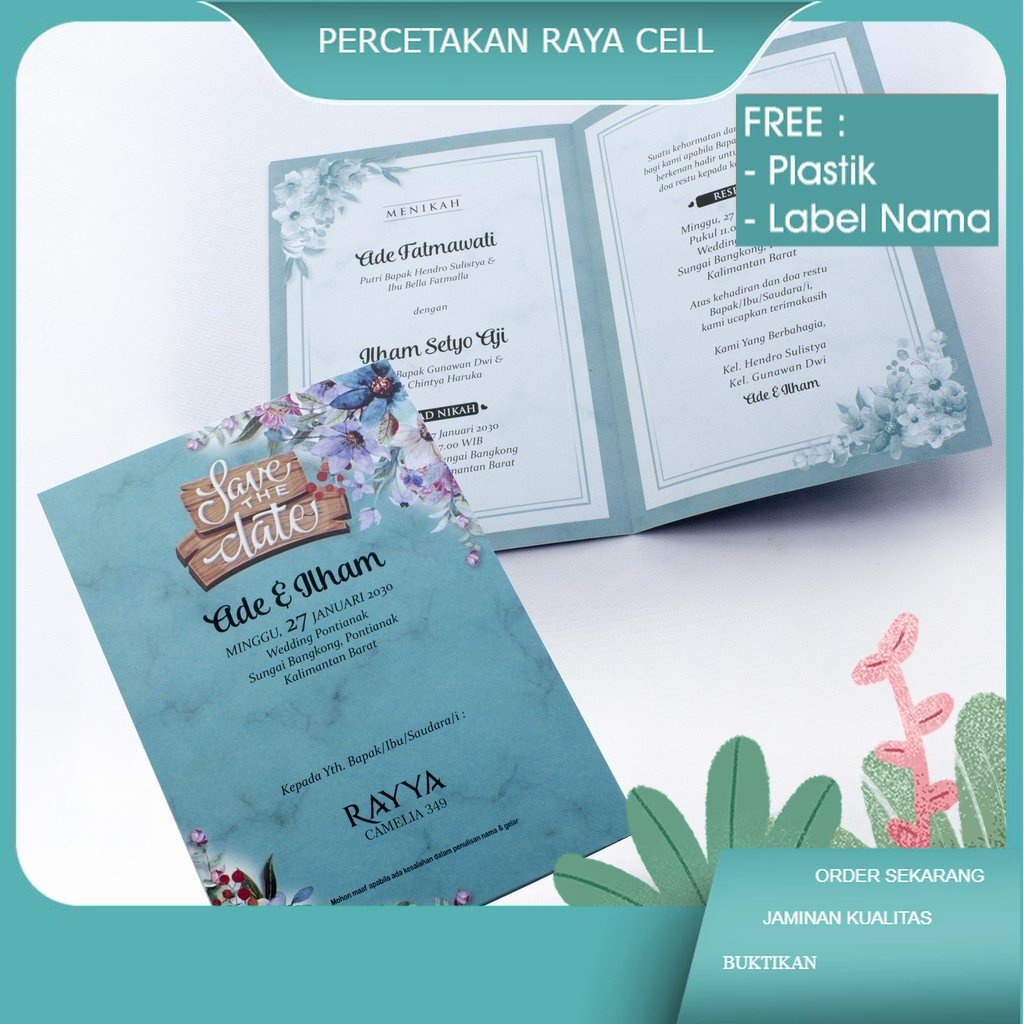 

Undangan Pernikahan Model Raya Camelia 349 Murah Sudah Cetak