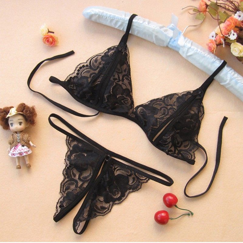 Set Bra Lingerie Sexy &amp; Celana Dalam Model Lace Transparant import COD