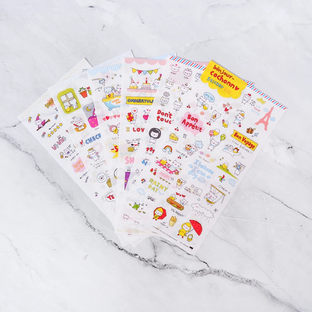 

Panmomo Cochonn Stickers - Sticker Dekorasi Jurnal