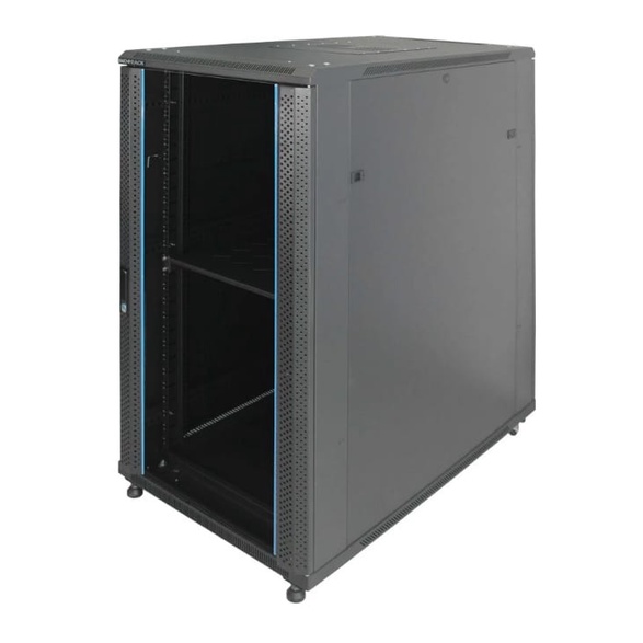 Close Rack INDORACK IR11527G Glass Door Rak Server 27U Depth 1150mm