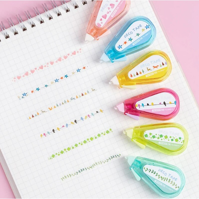

Deco Correction Tape TG-D866 / Twingo Deco Correction Stempel Roller Roll Stamp Tape TG-D866 Portable DIY Untuk Scrapbook / Kartu Jurnal Journaling Idea Dekorasi Art