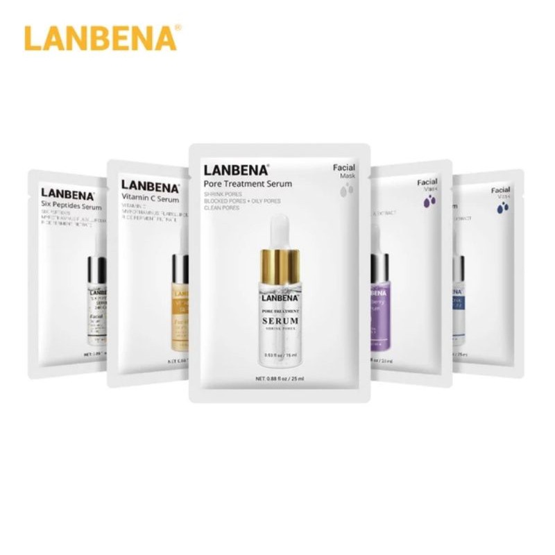 LANBENA Serum Sheet Mask - Masker Wajah Lanbena ORIGINAL