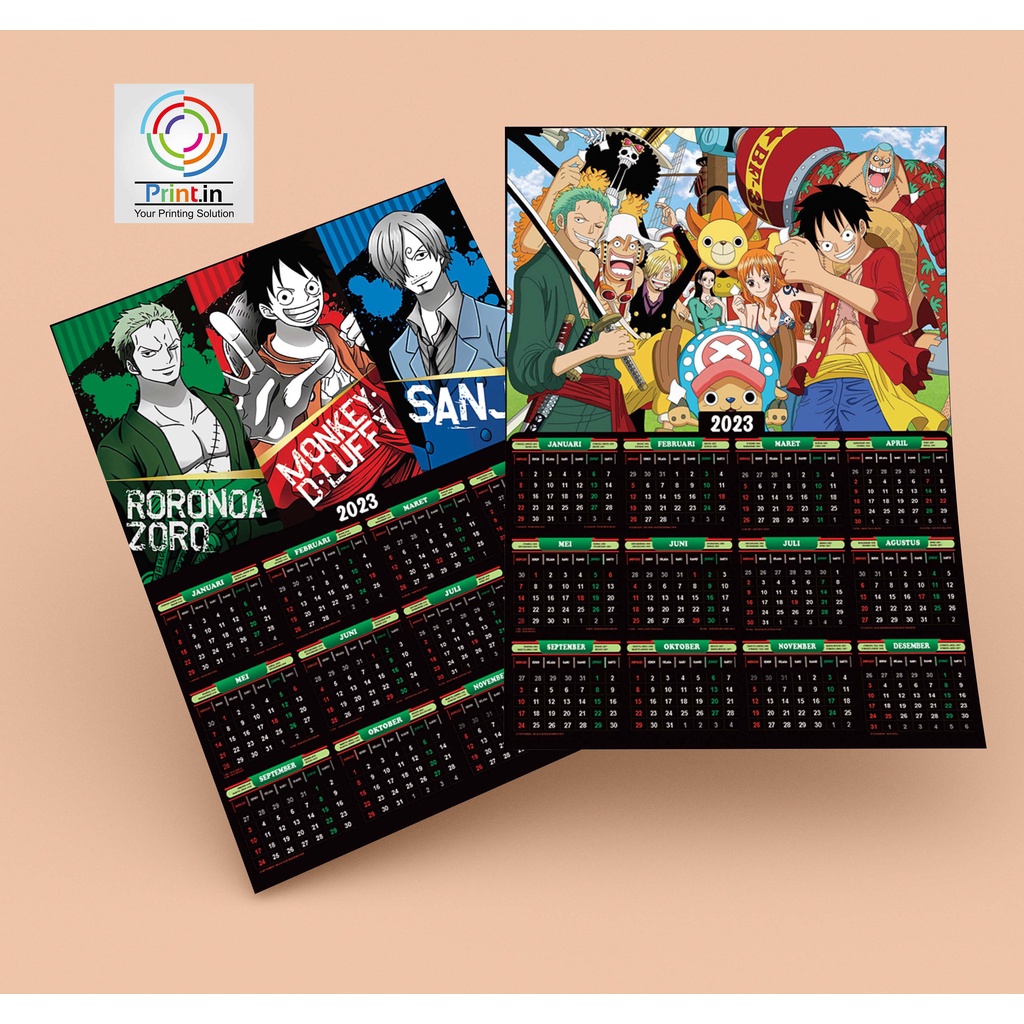 

Kalender 2025 Anime One Piece, Full 12 Bulan