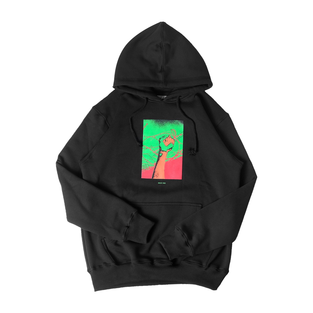 REBELLION HEAVY WEIGHT HOODIE BLACK