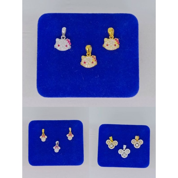 liontin anak variasi model mata putih/perak asli silver 925 lapis emas/perhiasan anak fashion terbaru