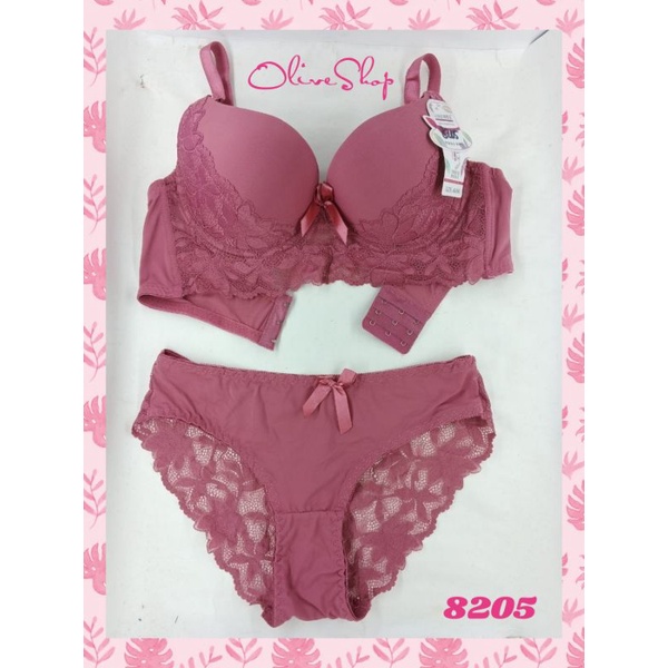 OliveShop ❤️ Set CD Bra Yasimei Push Up Mewah Elegan Murah Jumbo Kode 8205