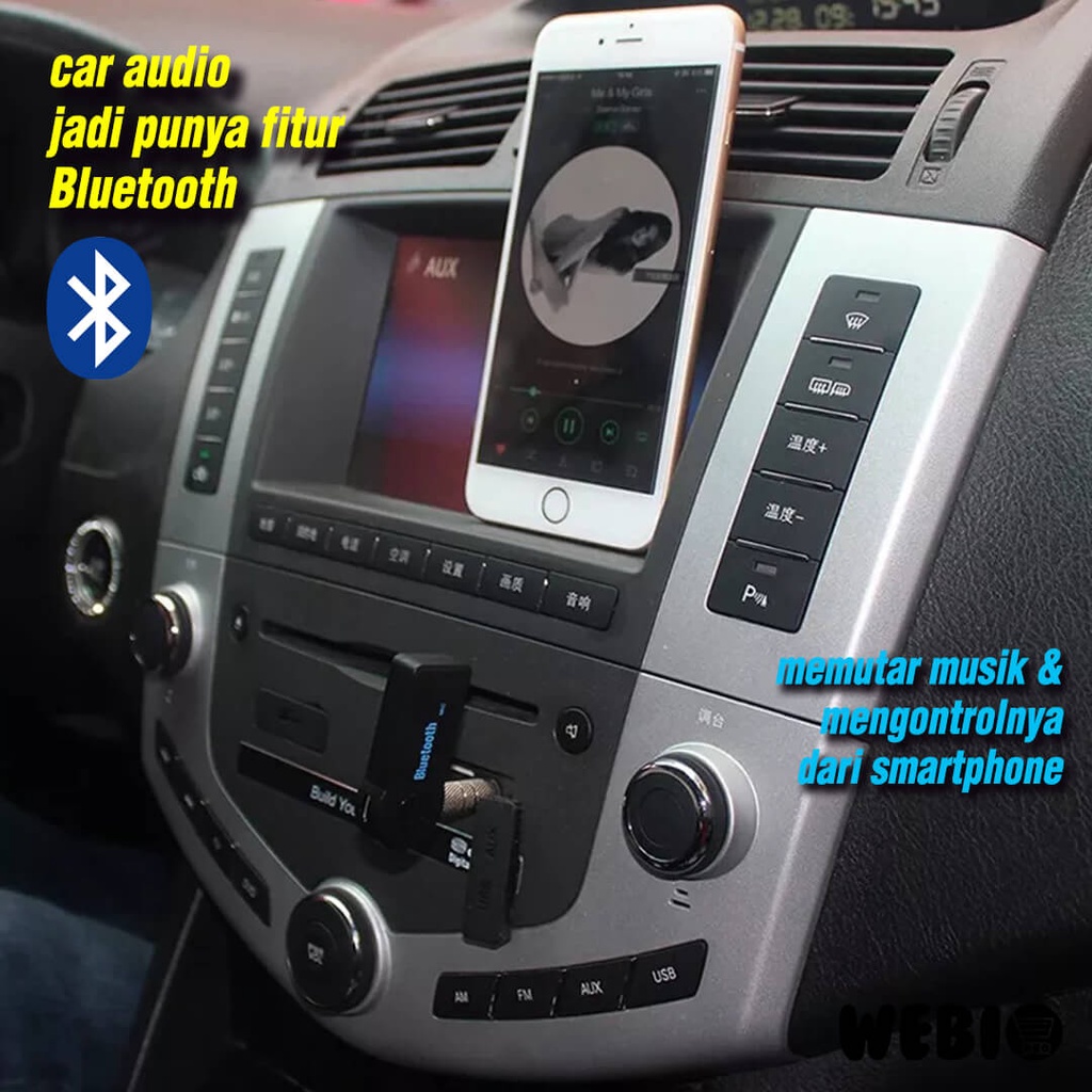 Aux Bluetooth Audio Receiver Blutut Adapter Mobil Wireless Car Dongle