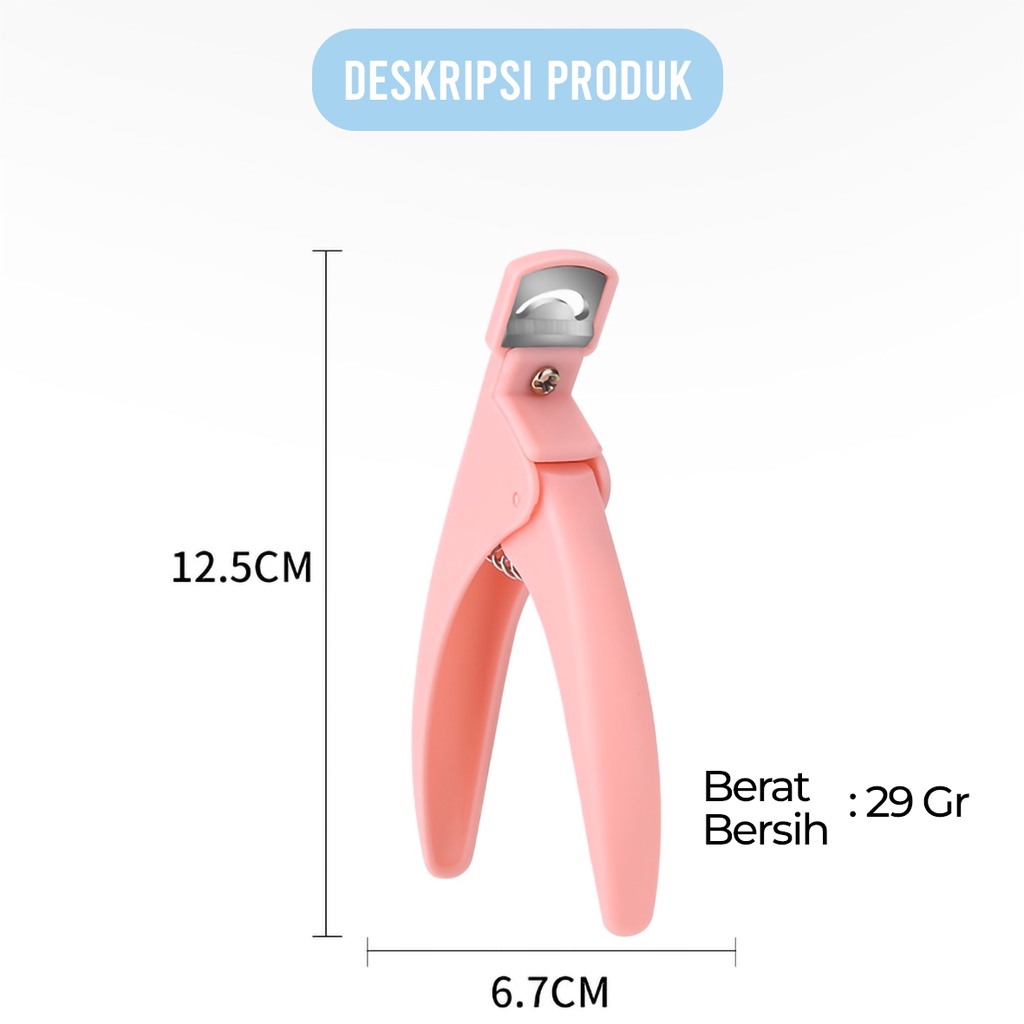 [ COD ]  Gunting Kuku Kaki Tipe U Bahan Stainless Steel Untuk Manicure/Gunting Kuku Palsu Cutter Tips Manikur Alat Pemotong