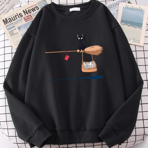 Sweatshirt Basic NOT IN SERVICE CUTE II Sweater Crewneck Print DTF II Size M - XL Anak &amp; Dewasa ( Pria &amp; Wanita )