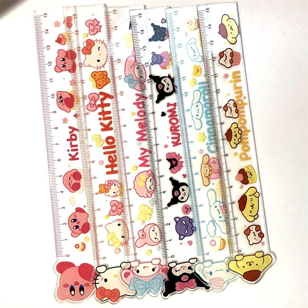 Rebuy Ruler Hadiah Siswa Kawaii My Melody Kulomi Cinnamoroll Hello KT Penggaris Akrilik