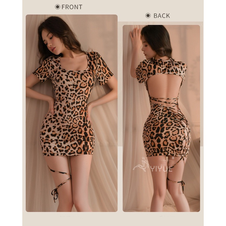 Set Lingerie Sexy Baju Tidur Cross tie Halter Gaun Lingerie Nightclub kostum A177