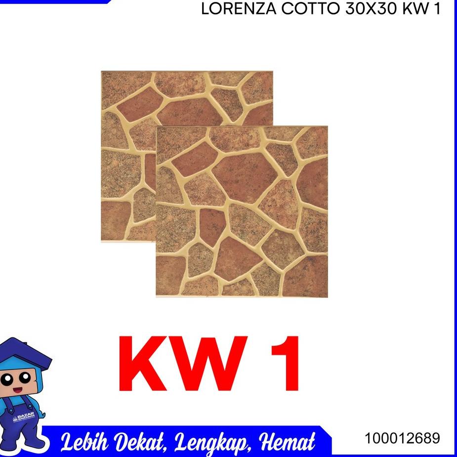 KIA - Keramik Lantai Kamar Mandi Kasar Floor Tile Lorenzo Cotto 30X30 Kw1