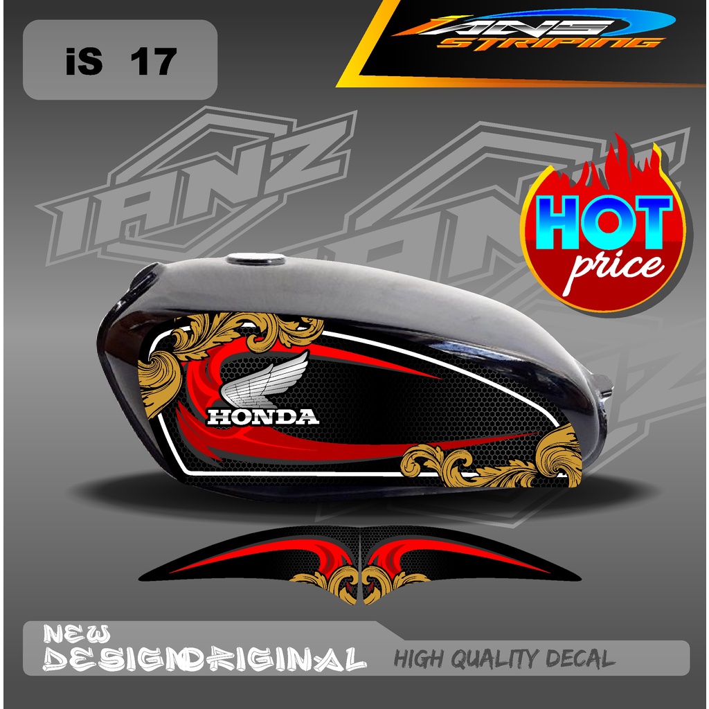 STRIPING LIST VARIASAI CB100 /STIKER MOTOR CUSTOM CB100 HOLOGRAM/NON HOLOGRAM IS17