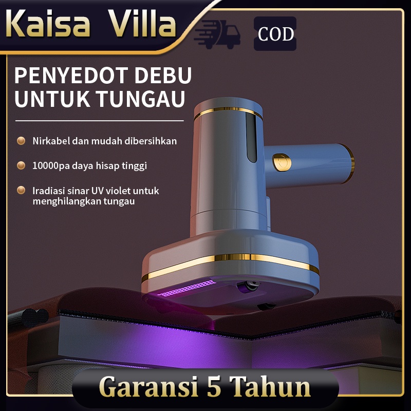 KAISA VILLA Electric Cordless UV Dust Mite Vacuum Cleaner Dust Bed Sofa Instrument Penyedot Debu Mini Anti Mites Remover