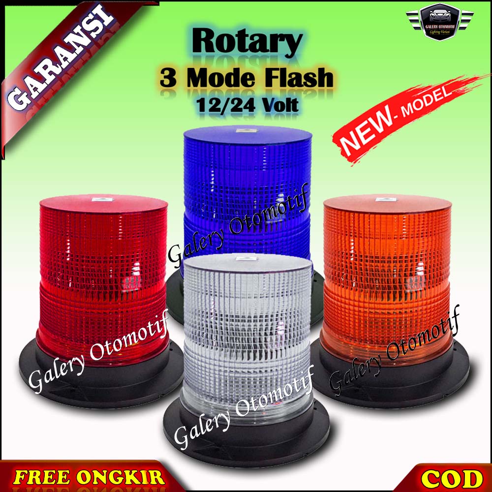 Lampu Rotary Rotari 012 3 Mode Mobil Truk Truck Engkel Canter Hino Tronton Fuso Trailer Treler Gande