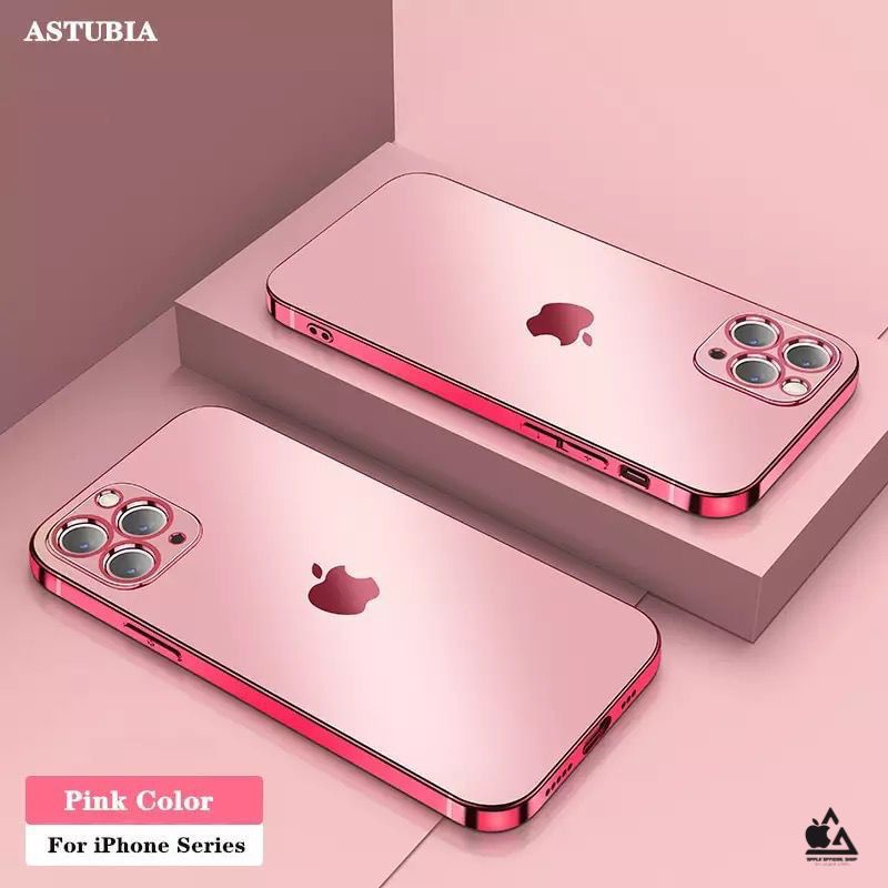 Premium Soft Case Straight Edge Matte Chrome Electroplated iPhone 13 13 PRO MAX 14 14 PRO MAX 14 PLUS  SOFTCASE KROM iPhone