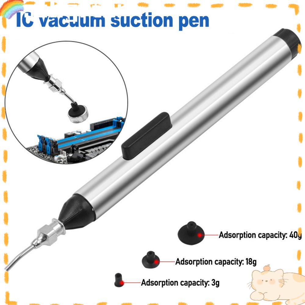 Solighter 2pcs Vacuum Sucking Pen Tahan Lama Solder Aksesori Desoldering Alat IC SMD Remover