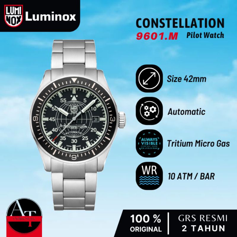 Jam Tangan Automatic Luminox 9601.M Air Constellation Pilot Watch ORIGINAL