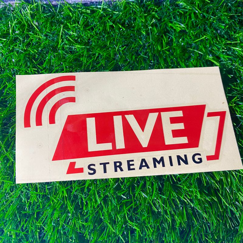 Sticker live streaming cutting sticker 1 pcs variasi warna stiker motor mobil dinding helm visor waterproof grosir