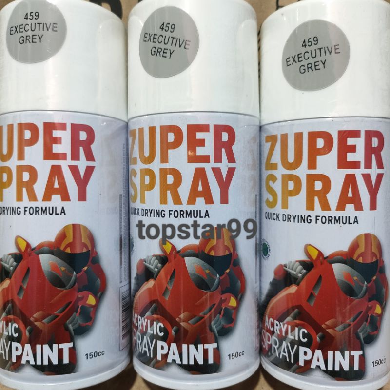 Zuper Pilox Pilok Cat Semprot Warna Executive Grey Abu Abu Glossy 459 150cc Spray Paint