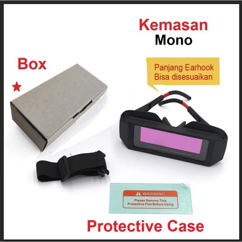 Kacamata Las Otomatis Kacamata Welding Glasses Auto Darkness Kacamata Tukang Las Anti Silau Solar