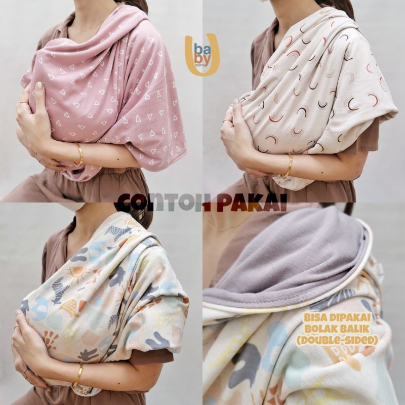 GENDONGAN KAOS (GEOS)/ SIMPLE SLING YOBO BY BABYU | ANIMALES, RAINBOW CREAM