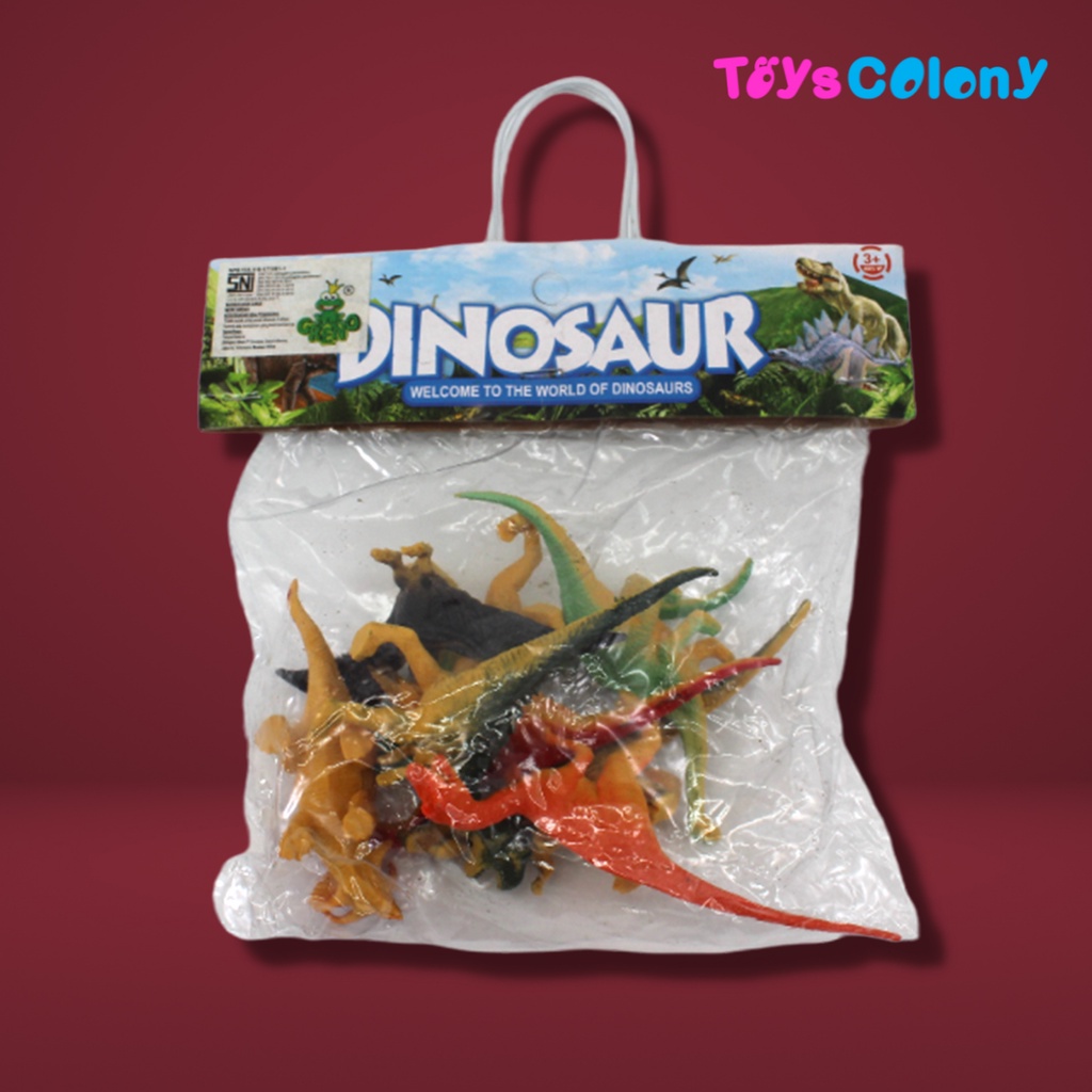 DINOSAURUS KANTONG ISI 8PCS DAN Brachiosaurus Dinosaurus Family Bisa Jalan