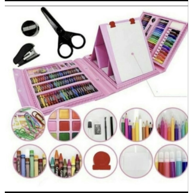 

Crayon Anak Set Isi 208 PCS/ Alat Lukis Anak Set Pensil Warna Crayon