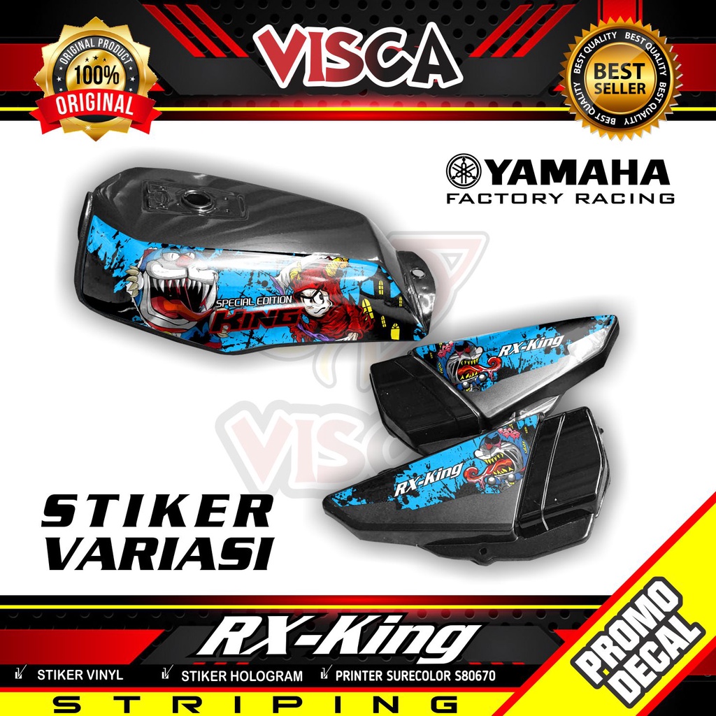 Striping Rx King Variasi Keren - Sticker Striping Variasi Lis Yamaha Rx King - Striping Hologram Rx 