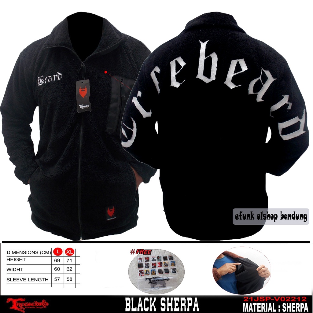 SHERPA JACKET PRIA TREEBEARD / JAKET BULU PRIA