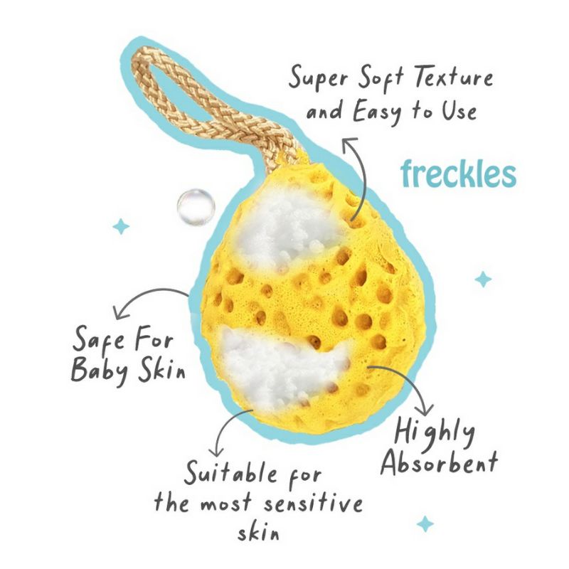 Freckles Baby Bath Sponge - Spons Bayi &amp; Anak