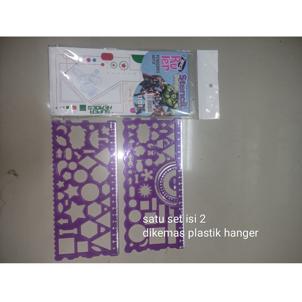 

stensil design penggaris motif yayang isi 2 x 20 cm